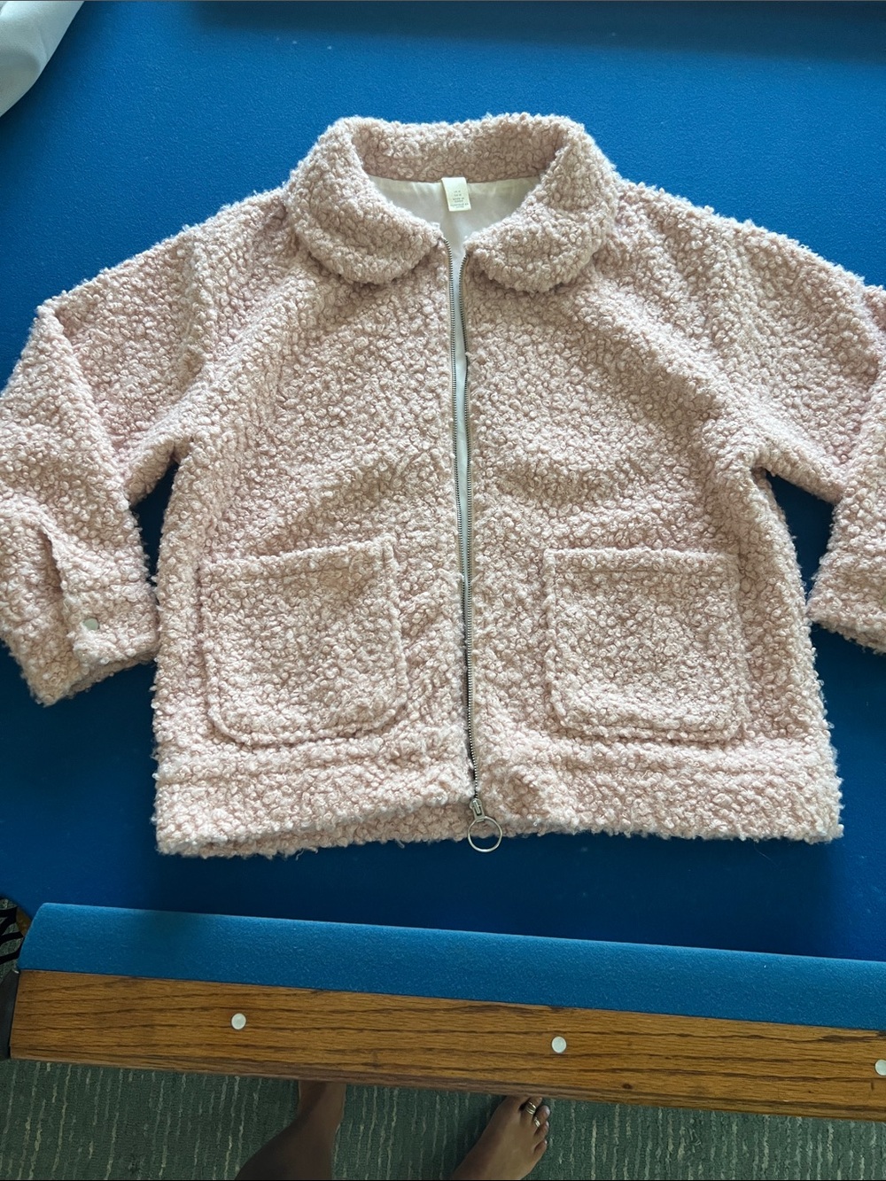 Cozy Pink Sherpa Zip Jacket